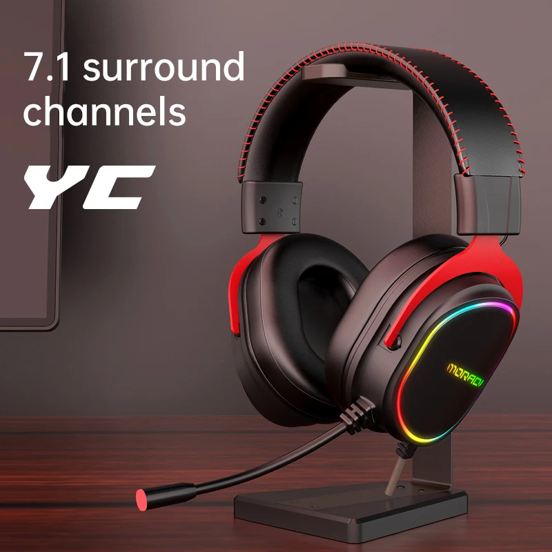 YC Wired Gaming Headphones with Microphone Pc Ps4 Headset Audifonos Gamer RGB Light Surround Sound for Xbox One Switch Phone
YC Wired Gaming Headphones with Microphone Pc Ps4 Headset Audifonos Gamer RGB Light Surround Sound for Xbox One Switch Phone