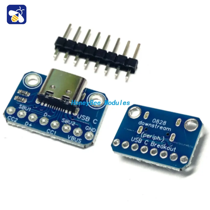 USB TYPE-C adapter board 2.54MM CC1 CC2 5.1K pull-down resistor connection Send row of pins
USB TYPE-C adapter board 2.54MM CC1 CC2 5.1K pull-down resistor connection Send row of pins
