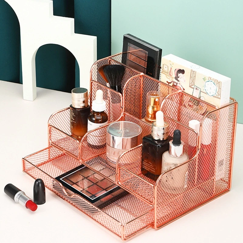 Durable Organizer Stand Large Capacity Metal Mesh Hollow Storage Holder Stable Anti Deformed Household Cosmetic Bracket
Durable Organizer Stand Large Capacity Metal Mesh Hollow Storage Holder Stable Anti Deformed Household Cosmetic Bracket