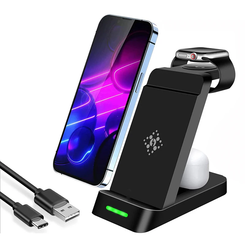 Wireless Charger Stand For IPhone 14 13 12 11 XR Watch 3 In 1 Qi Fast Charging Dock Station for Apple Airpods Pro IWatch 7 6 SE
Wireless Charger Stand For IPhone 14 13 12 11 XR Watch 3 In 1 Qi Fast Charging Dock Station for Apple Airpods Pro IWatch 7 6 SE