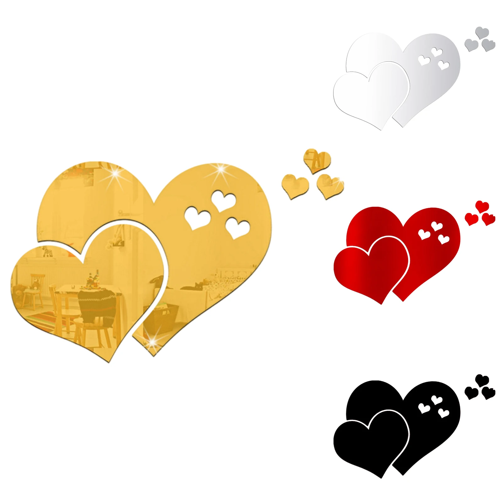 Love Mirror Wall Sticker Creative 3D Art Wall Decal Removable Mirror Setting Heart-Shaped Diy Home Art Mural Decoration For Home
Love Mirror Wall Sticker Creative 3D Art Wall Decal Removable Mirror Setting Heart-Shaped Diy Home Art Mural Decoration For Home