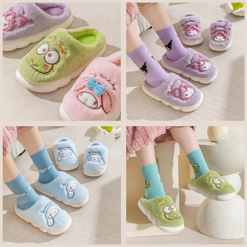 Sanrios Hello Kittys Kuromi Cartoon Cotton Home Slippers Women Korean Fashion Cute Plush Flat Shoes Y2K Fuzzy Slippers Female
Sanrios Hello Kittys Kuromi Cartoon Cotton Home Slippers Women Korean Fashion Cute Plush Flat Shoes Y2K Fuzzy Slippers Female