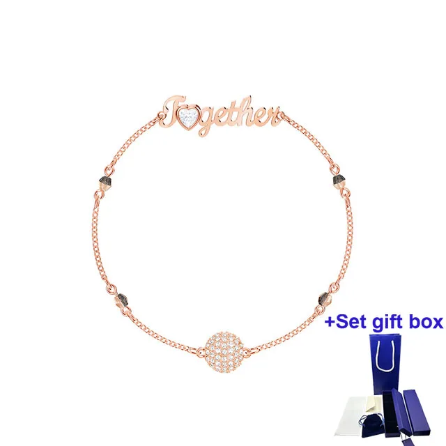 SWA High Quality Fashion Bracelet Rose Gold Tone Remix Together Bracelet Exquisite Gift Box, Free Shipping
SWA High Quality Fashion Bracelet Rose Gold Tone Remix Together Bracelet Exquisite Gift Box, Free Shipping