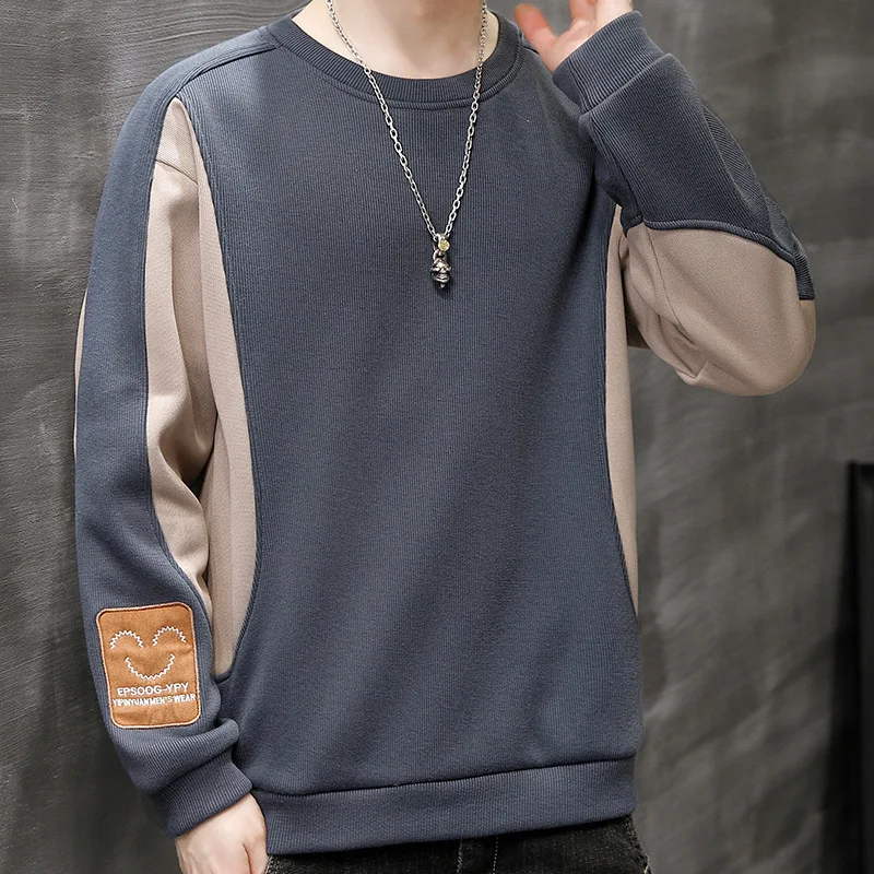 Patchwork Sweatshirts Mens Casual Tops Contrast Color O Neck Pullovers Hoodless Sweatshirts Men Loose Long Sleeves Base Shirt
Patchwork Sweatshirts Mens Casual Tops Contrast Color O Neck Pullovers Hoodless Sweatshirts Men Loose Long Sleeves Base Shirt