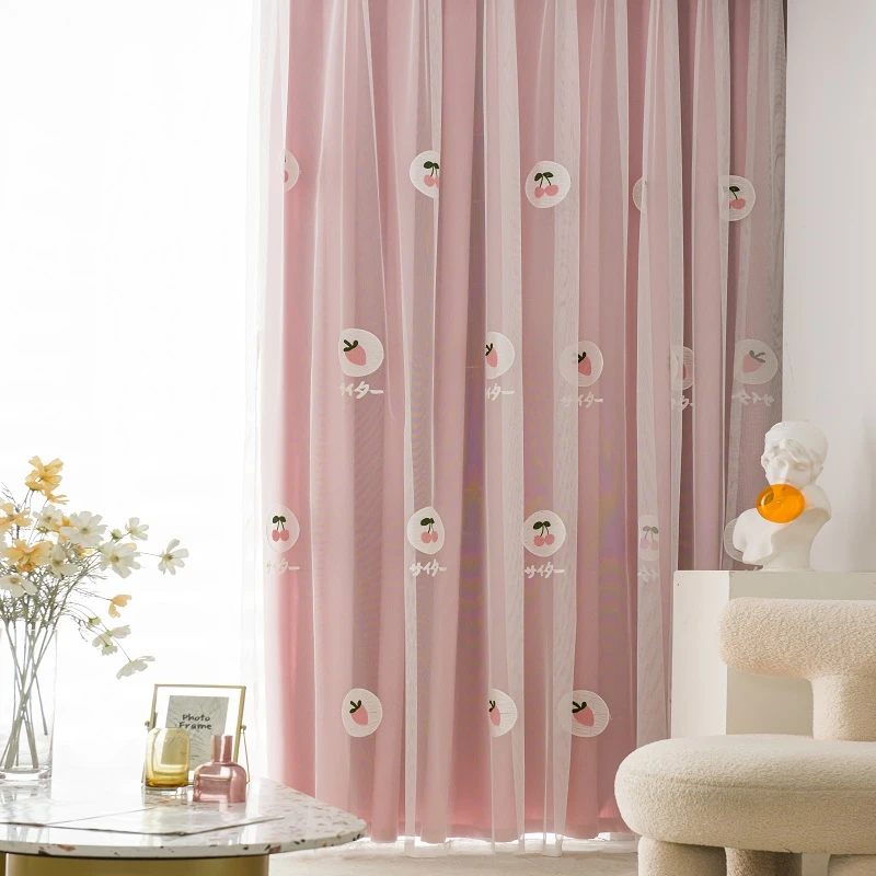 Cartoon Children's Bedroom Fruit Embroidery Blackout Curtains For Living Room Balcony Bay Window Tulle Drapes Cortinas Rideaux
Cartoon Children's Bedroom Fruit Embroidery Blackout Curtains For Living Room Balcony Bay Window Tulle Drapes Cortinas Rideaux