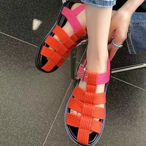 Women Sandals Summer Beach Casual Slippers 2022 New Fashion Sandals Mixed Color Buckle Strap Ladies Flat Comfortable Shoes
Women Sandals Summer Beach Casual Slippers 2022 New Fashion Sandals Mixed Color Buckle Strap Ladies Flat Comfortable Shoes