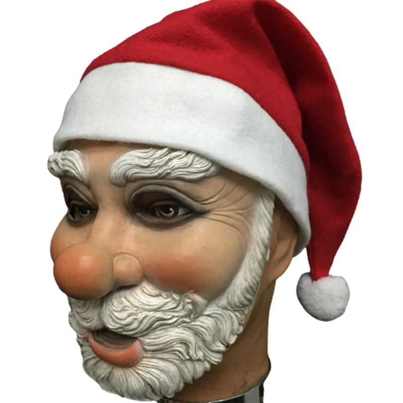 Рождественская Реалистичная маска для пожилых, маска Санта-Клауса с бородой, новинка, маска
Рождественская Реалистичная маска для пожилых, маска Санта-Клауса с бородой, новинка, маска