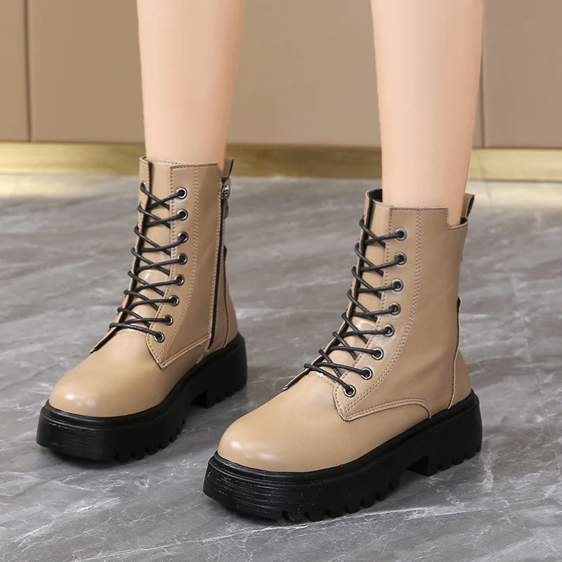Boots Woman Winter 2022 Fashion Ankle Boots for Women Shoes Platform Boots Ladies Lace Up Motorcycle Booties Zapatos De Mujer
Boots Woman Winter 2022 Fashion Ankle Boots for Women Shoes Platform Boots Ladies Lace Up Motorcycle Booties Zapatos De Mujer