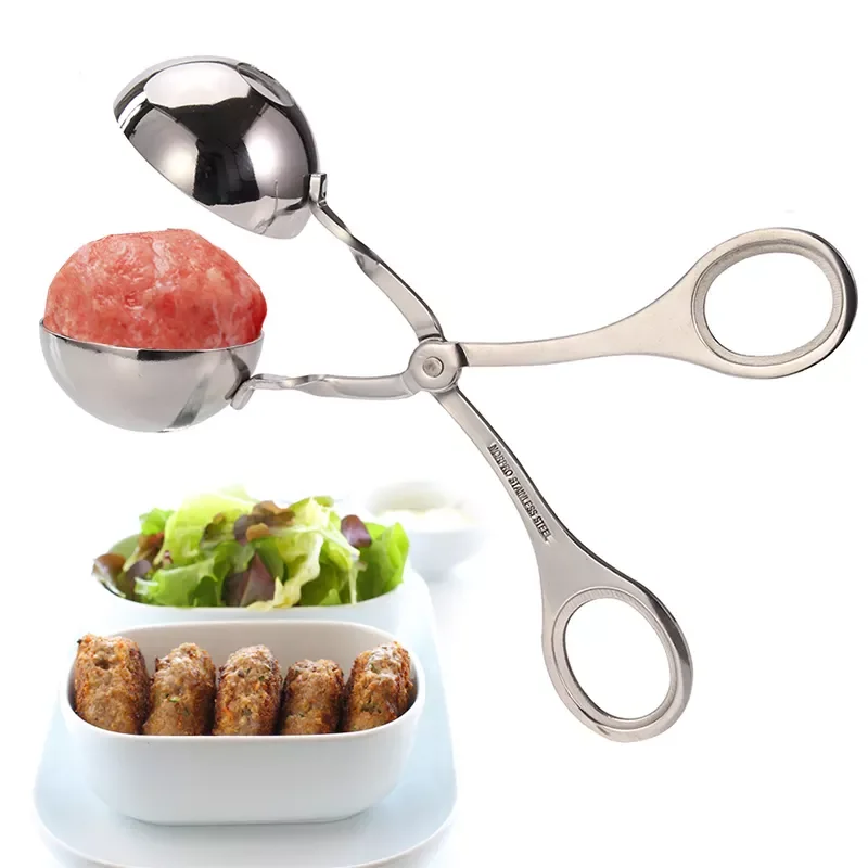 

NEW2022 Stainless Steel Meat Baller, None-Stick Meatball Maker with Detachable Anti-Slip Handles, kitchen accessories