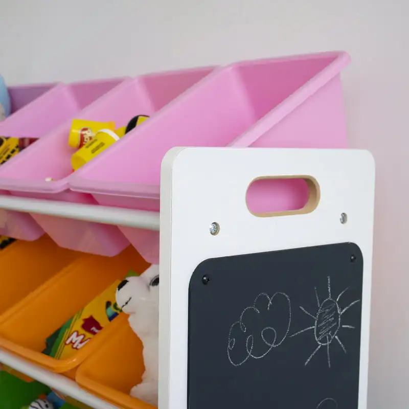 Pretty& Colorful Toy Storage Organizer with Chalkboard & 16 Multi-color Bins - Perfect for Tidying Up Toys and Clothes in Kids R
Pretty& Colorful Toy Storage Organizer with Chalkboard & 16 Multi-color Bins - Perfect for Tidying Up Toys and Clothes in Kids R