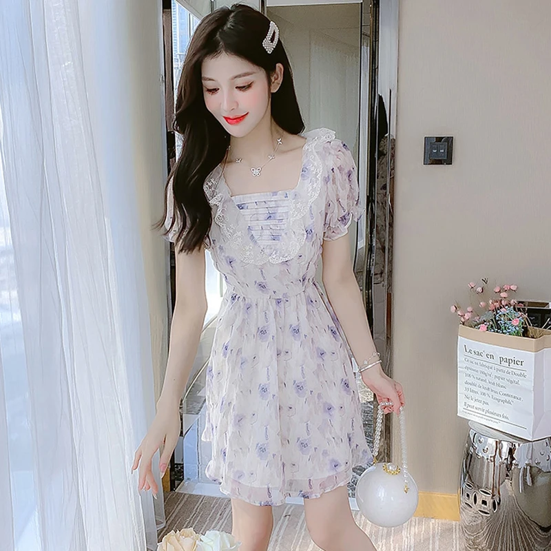 French Chiffon Floral Dress Women's Summer 2022 New Sweet Temperament Design Flower bohemian Dresses Female sukienka damska
French Chiffon Floral Dress Women's Summer 2022 New Sweet Temperament Design Flower bohemian Dresses Female sukienka damska