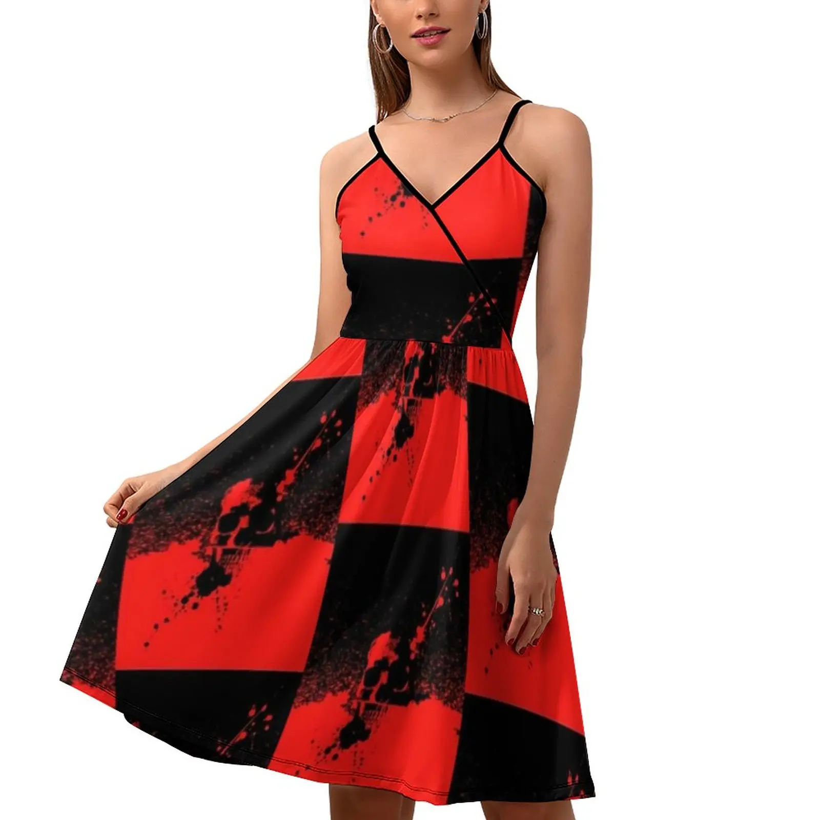 Two Tone Macabre Dress Women Gothic Black And Red Cute Dresses Summer Straps Aesthetic Print Casual Dress Plus Size
Two Tone Macabre Dress Women Gothic Black And Red Cute Dresses Summer Straps Aesthetic Print Casual Dress Plus Size