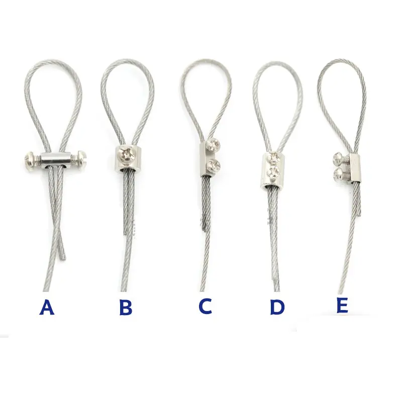 5 Shapes 304 Stainless Steel Wire Rope Clip Clamp Fit with Hexagon Grub Hand Screw for 0.8-4MM Cable
5 Shapes 304 Stainless Steel Wire Rope Clip Clamp Fit with Hexagon Grub Hand Screw for 0.8-4MM Cable
