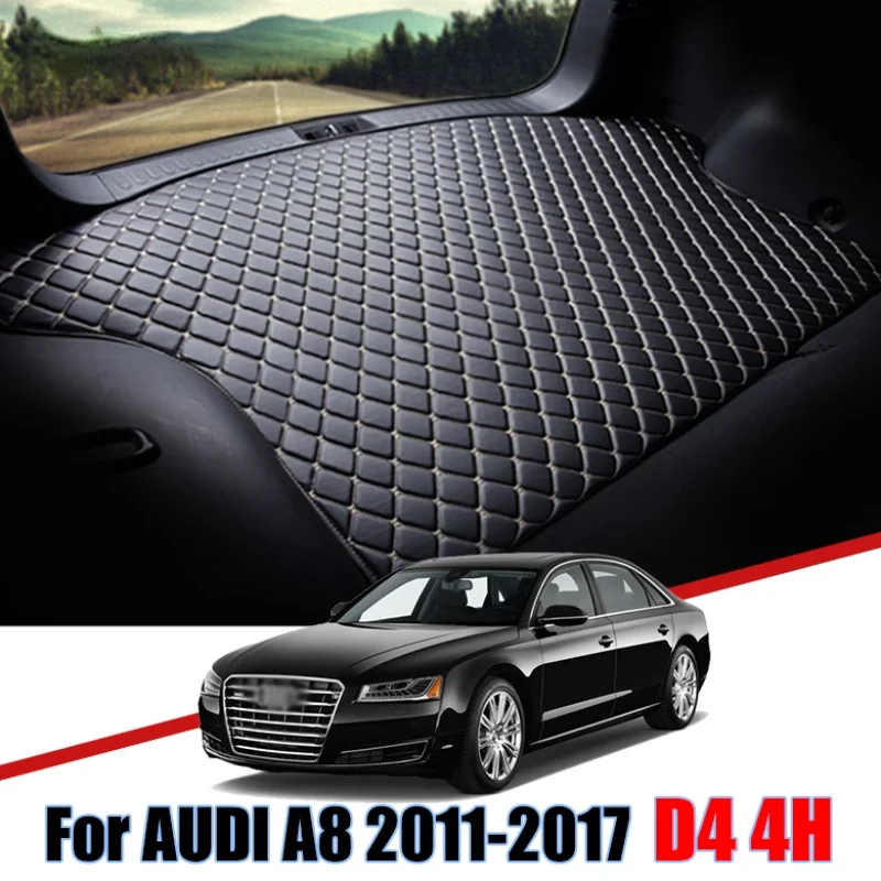 Кожаные коврики для багажника автомобиля на заказ для Audi A8 D4 4H 2011 2012 2013-2014 A8L S8, водонепроницаемый нескользящий поднос, аксессуары для груза
Кожаные коврики для багажника автомобиля на заказ для Audi A8 D4 4H 2011 2012 2013-2014 A8L S8, водонепроницаемый нескользящий поднос, аксессуары для груза