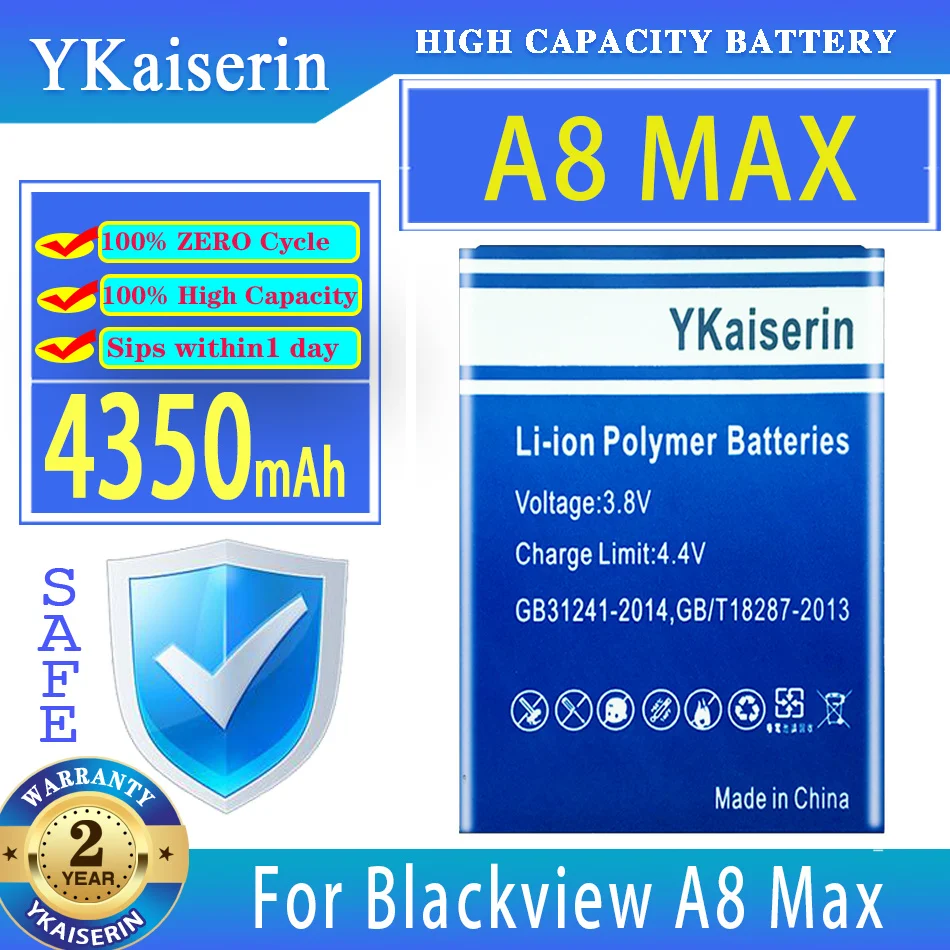 Аккумулятор ykaisсеребрин 4350 мАч для Blackview A8 Max A8Max, запасные аксессуары для резервного копирования, аккумуляторы
Аккумулятор ykaisсеребрин 4350 мАч для Blackview A8 Max A8Max, запасные аксессуары для резервного копирования, аккумуляторы