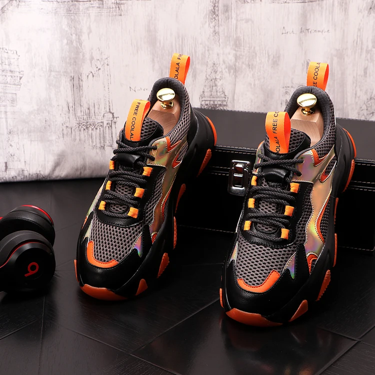 Mens Cover Bottom Sneakers Casual Fashion Leather Canvas Upper Increased Internal Platform Shoes Trend Mixed Colors Board Shoes
Mens Cover Bottom Sneakers Casual Fashion Leather Canvas Upper Increased Internal Platform Shoes Trend Mixed Colors Board Shoes