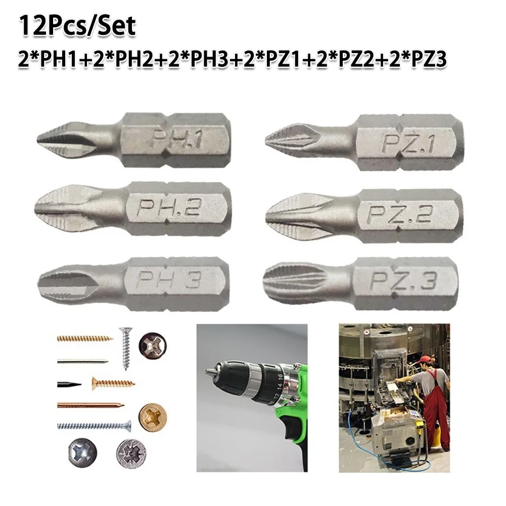 12pc 25mm Non-Slip Electric 1/4 Inch PH2 Cross Screwdriver Drill Bit Set Magnetic Batch Head PH1 PH2 PH3 PZ1 PZ2 PZ3
12pc 25mm Non-Slip Electric 1/4 Inch PH2 Cross Screwdriver Drill Bit Set Magnetic Batch Head PH1 PH2 PH3 PZ1 PZ2 PZ3