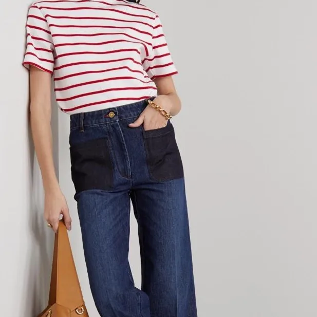 Women Letter Patch Cotton Stripes T-Shirt 2022 Summer new Classic Casual Short Sleeve Top Female O-neck Tshirts
Women Letter Patch Cotton Stripes T-Shirt 2022 Summer new Classic Casual Short Sleeve Top Female O-neck Tshirts