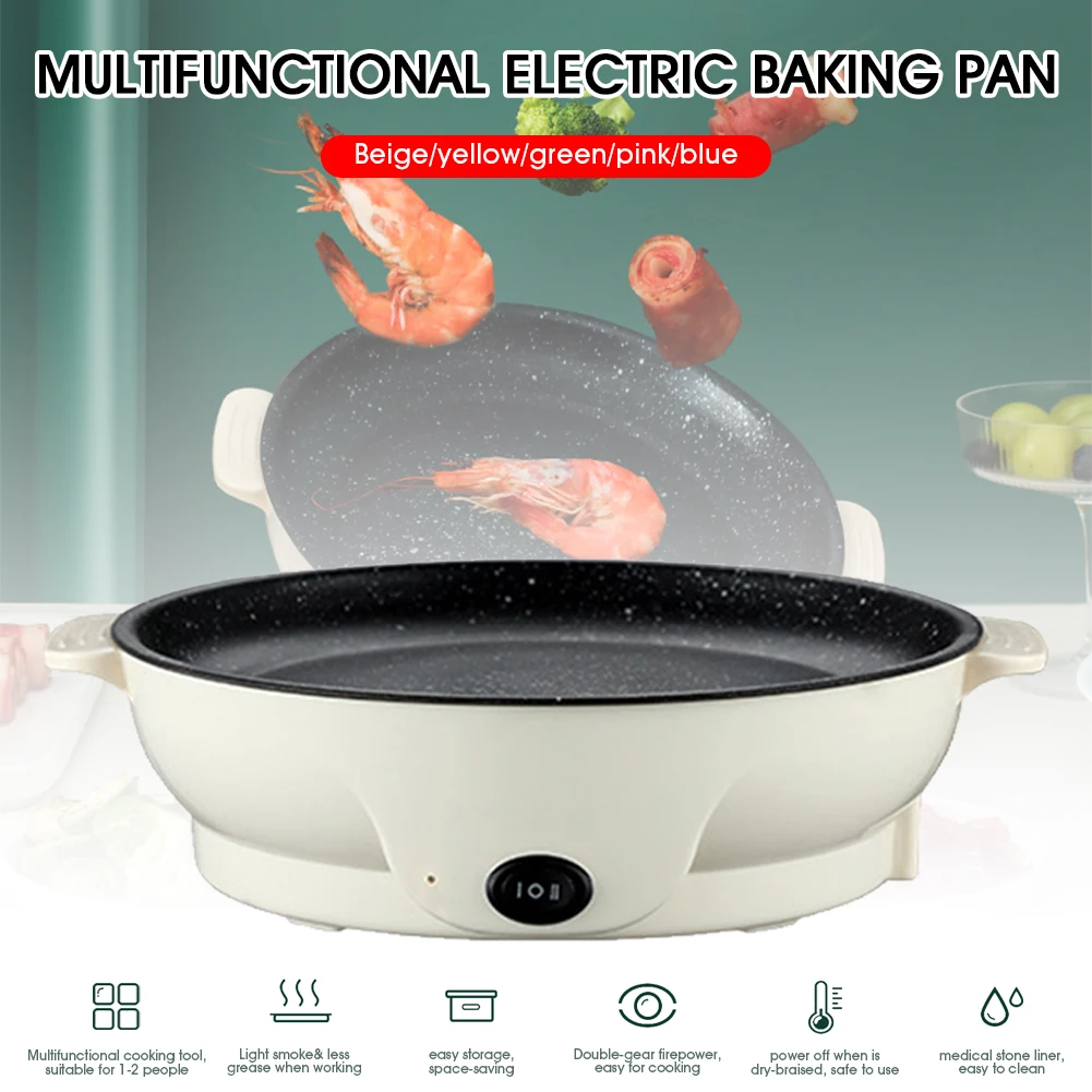 Multifunction Electric Frying Pan Skillet Non-Sticky Grill Fry Baking Roast Pan Cooker Barbecue Cooking Kitchen Tool EU
Multifunction Electric Frying Pan Skillet Non-Sticky Grill Fry Baking Roast Pan Cooker Barbecue Cooking Kitchen Tool EU