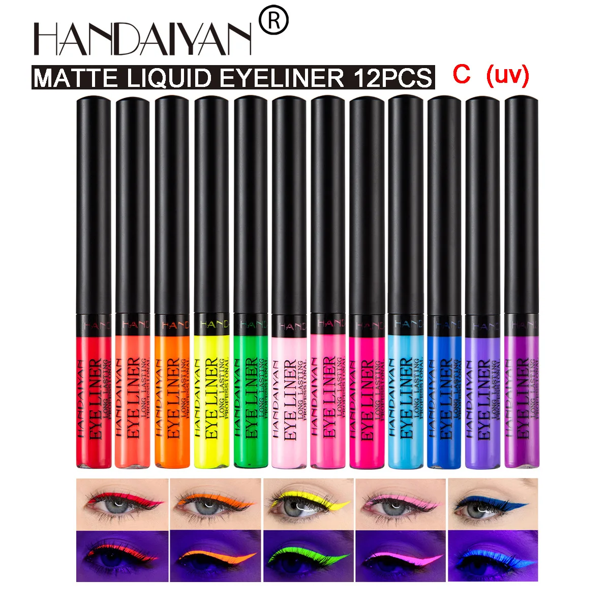 12pcs/set Colorful Eyeliner Pen Eyes Makeup White Purple Waterproof Liquid Eye Liner Pencil Make Up Cosmetic Matte Pen
12pcs/set Colorful Eyeliner Pen Eyes Makeup White Purple Waterproof Liquid Eye Liner Pencil Make Up Cosmetic Matte Pen