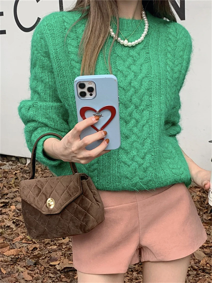 Alien Kitty Green Pullovers Sweaters Full Sleeve Women Solid New Arrival 2023 Winter Casual Office Lady Elegant Knitted OL
Alien Kitty Green Pullovers Sweaters Full Sleeve Women Solid New Arrival 2023 Winter Casual Office Lady Elegant Knitted OL