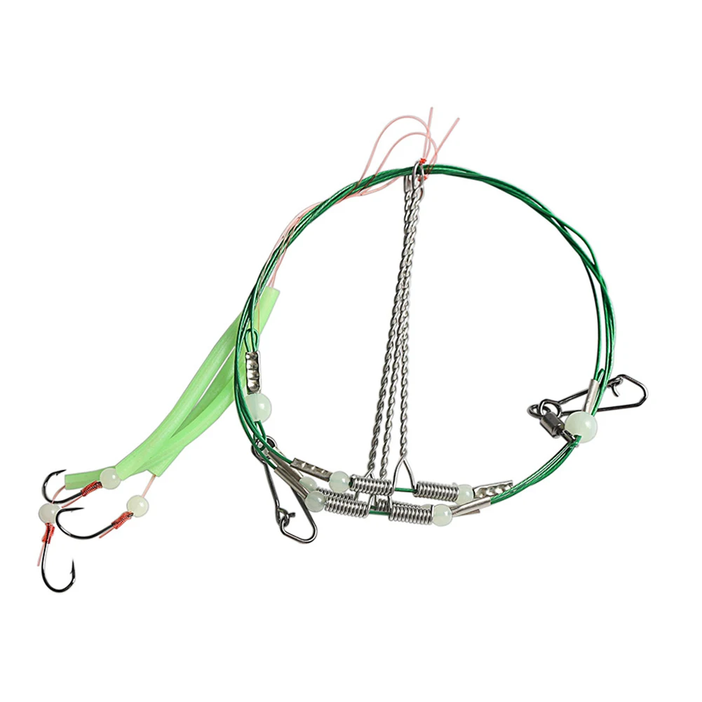 Sea Fishing Tackle 3 Hook Flapper Rig Fishing Terminal Tackle Luminous Wire Balance String Hook Bracket Line Group Anti-winding
Sea Fishing Tackle 3 Hook Flapper Rig Fishing Terminal Tackle Luminous Wire Balance String Hook Bracket Line Group Anti-winding