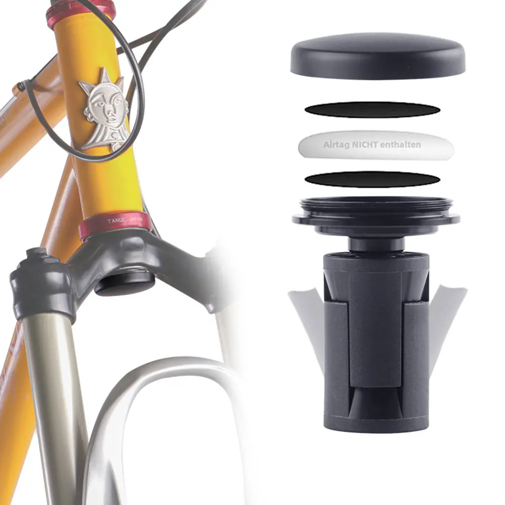 

Комплект держателей для вилки велосипеда, комплект для AirTag, противоугонная заглушка для отверстия вилки велосипеда, водонепроницаемый Противоугонный кронштейн для отслеживания и определения местоположения