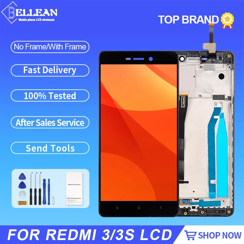 5.0 Inch For Xiaomi Redmi 3S LCD Touch Panel Screen Digitizer For Redmi 3 Display Assembly Replacement Repair Parts With Frame
5.0 Inch For Xiaomi Redmi 3S LCD Touch Panel Screen Digitizer For Redmi 3 Display Assembly Replacement Repair Parts With Frame