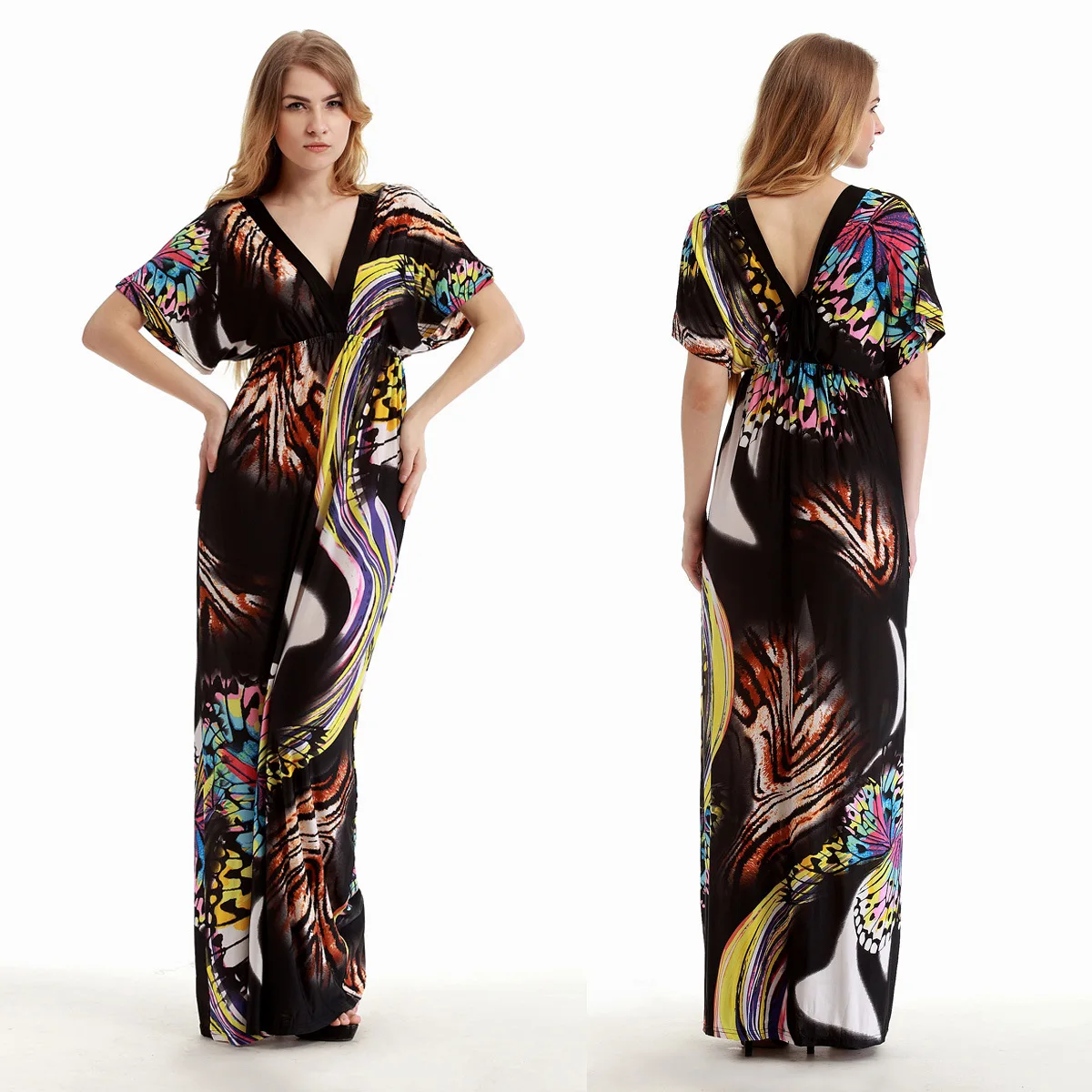 M-7XL Size Loose Women's Skirt Soft Fabric Leopard Feather Butterfly Print V-neck Extra Long Mopping Dress Vacation Beach Skirt
M-7XL Size Loose Women's Skirt Soft Fabric Leopard Feather Butterfly Print V-neck Extra Long Mopping Dress Vacation Beach Skirt