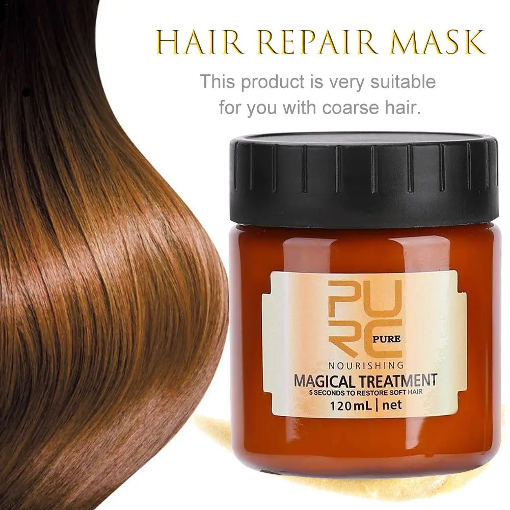PURC 120ml Magical Keratin Hair Treatment Mask Effectively Repair Damaged Dry Hair 5 Seconds Nourish & Restore Soft Hair
PURC 120ml Magical Keratin Hair Treatment Mask Effectively Repair Damaged Dry Hair 5 Seconds Nourish & Restore Soft Hair