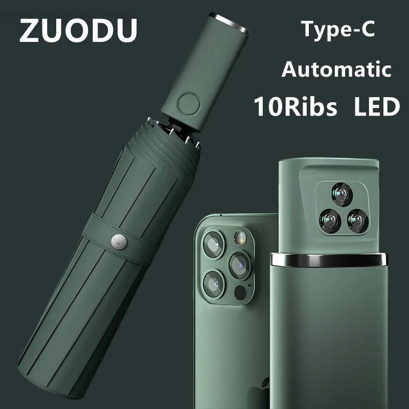 ZUODU Automatic Folding Umbrellas With LED Light Type-C Windproof Large Rain Umbrellas Portable Outdoor Parasol Gifts For Xiaomi
ZUODU Automatic Folding Umbrellas With LED Light Type-C Windproof Large Rain Umbrellas Portable Outdoor Parasol Gifts For Xiaomi