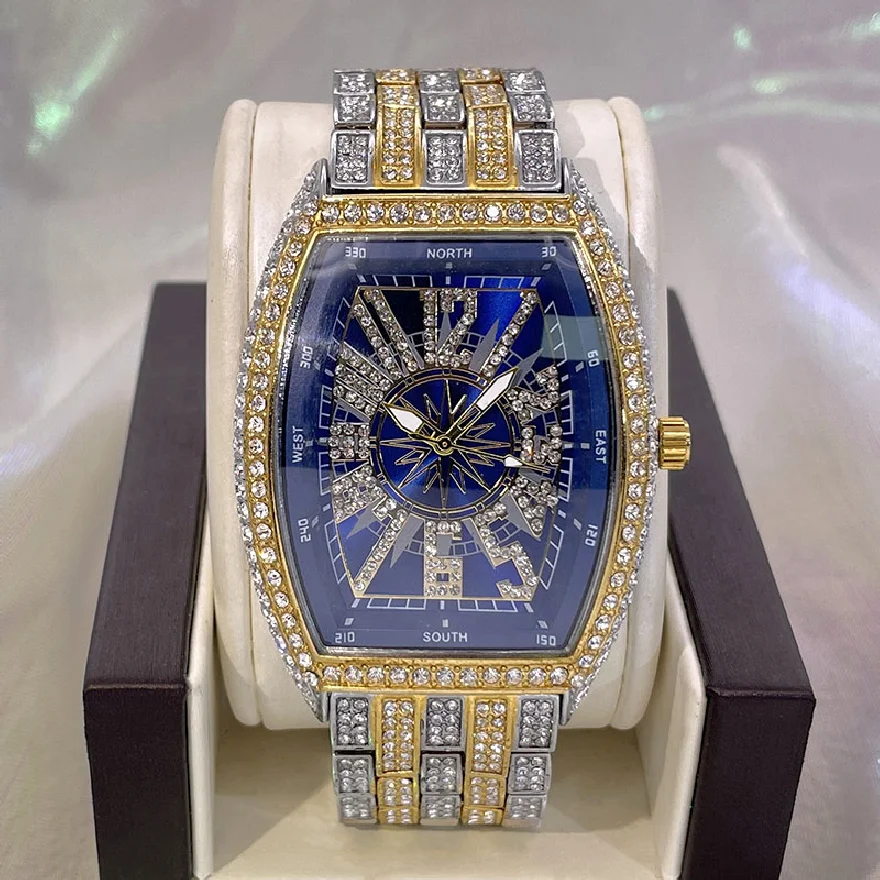Brand MISSFOX Gold Blue Fashion Watch Mens Hip Hop Full Diamond Waterproof Wristwatches Luminous Digital Clocks 2022 New Gift Ma
Brand MISSFOX Gold Blue Fashion Watch Mens Hip Hop Full Diamond Waterproof Wristwatches Luminous Digital Clocks 2022 New Gift Ma