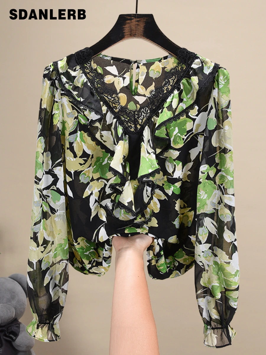 Shirt for Women 2022 New Fashionable Stylish Floral Autumn Long Sleeve Blouse V-neck Flounce Lace Loose Outer Wear Chiffon Top
Shirt for Women 2022 New Fashionable Stylish Floral Autumn Long Sleeve Blouse V-neck Flounce Lace Loose Outer Wear Chiffon Top