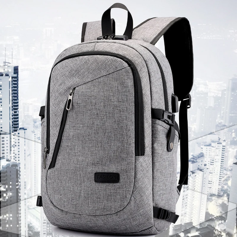 

School Bags Teenage Boys 2022 Usb Charging Designer Backpack Men Password Lock Casual Anti Theft Schoolbag Black Backpack