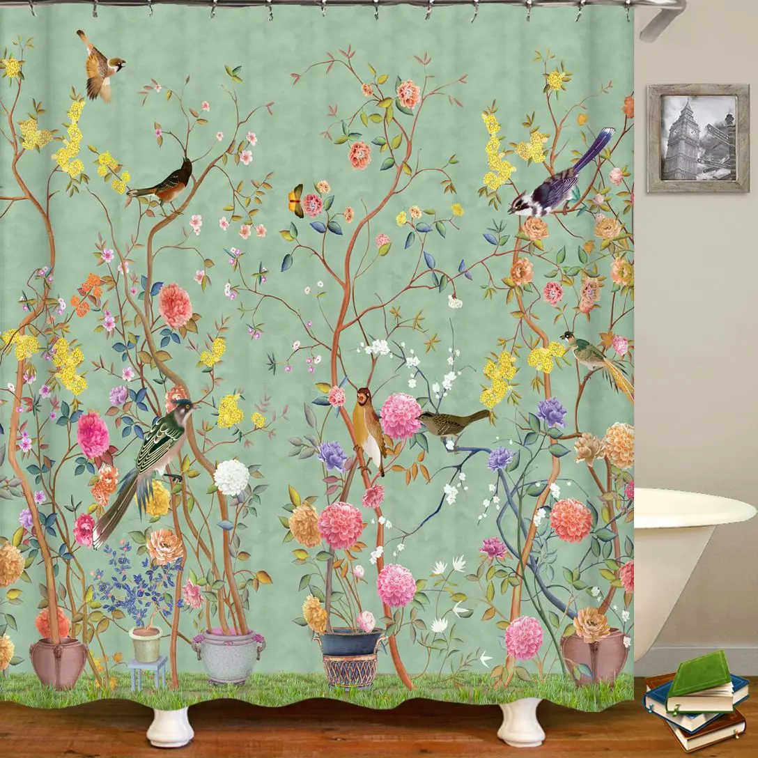 Chinese Style Flower and Birds Tree Shower Curtains Bath Curtain Waterproof Bathroom Decor With Hooks 3d Printing Bath Curtain
Chinese Style Flower and Birds Tree Shower Curtains Bath Curtain Waterproof Bathroom Decor With Hooks 3d Printing Bath Curtain