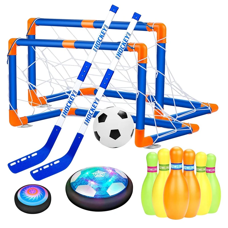 3 in 1 Hockey Football Bowling Ball Set Hover Soccer Ball Set for Indoor Outdoor Sports Football Kids Toy Best Gift
3 in 1 Hockey Football Bowling Ball Set Hover Soccer Ball Set for Indoor Outdoor Sports Football Kids Toy Best Gift