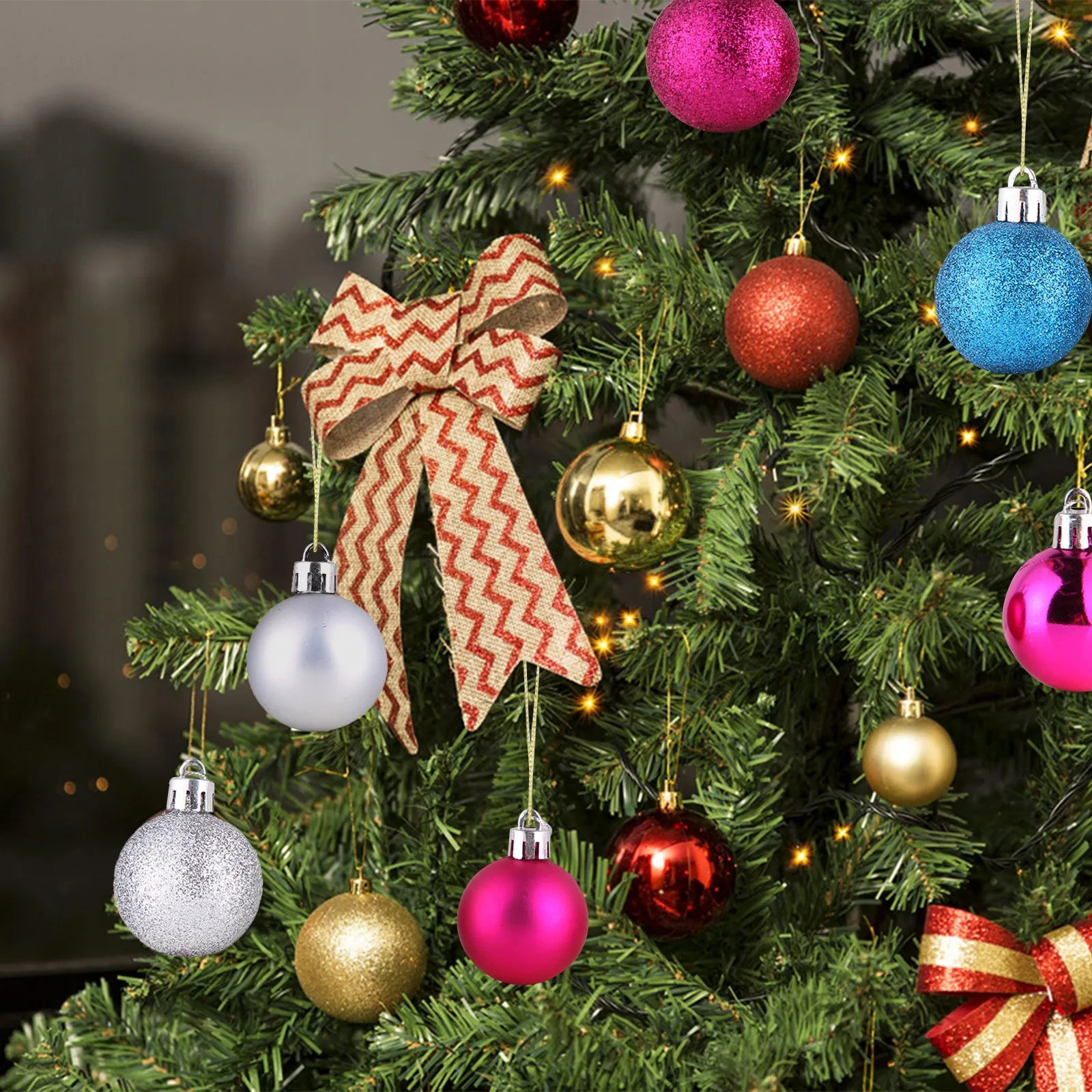 

Рождественское украшение, 6 см, 24 дюйма, Рождественский шар, подвесное украшение, яркий насадка, бочковый шар, гальванизированный пластиковый шар, новогодние украшения