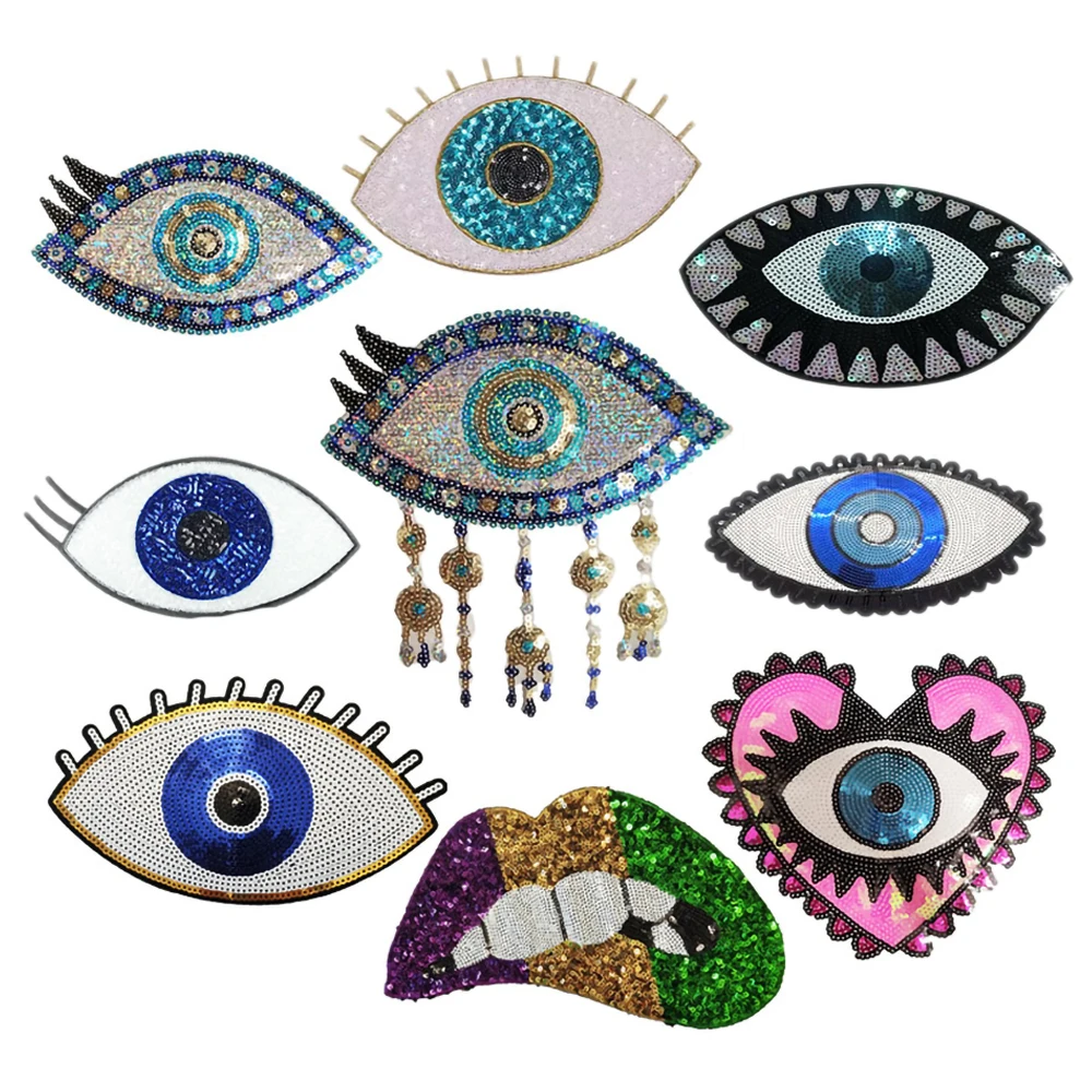Heart-shaped eyes mouth sequin patch Fashion Cartoon embroidered Applique Decoration patch for clothing Sewing accessories
Heart-shaped eyes mouth sequin patch Fashion Cartoon embroidered Applique Decoration patch for clothing Sewing accessories