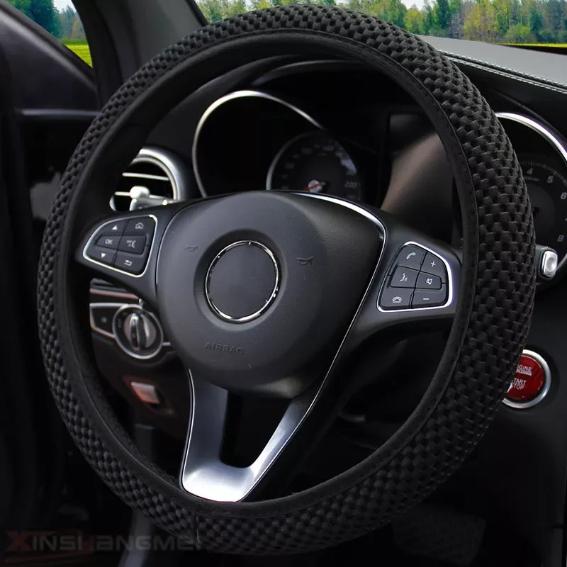 AUTO PARTS Car Steering Wheel Cover Breathable Anti Slip Steering Covers Suitable 37-38cm Auto steering wheel protective Decorat
AUTO PARTS Car Steering Wheel Cover Breathable Anti Slip Steering Covers Suitable 37-38cm Auto steering wheel protective Decorat