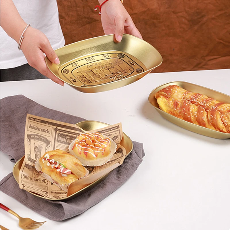 1PCS European Gold Retro Iron Tray Fruit Bread Dessert Snack Tray Large Capacity Boat Type Small Tray Kitchen Bar Supplies
1PCS European Gold Retro Iron Tray Fruit Bread Dessert Snack Tray Large Capacity Boat Type Small Tray Kitchen Bar Supplies