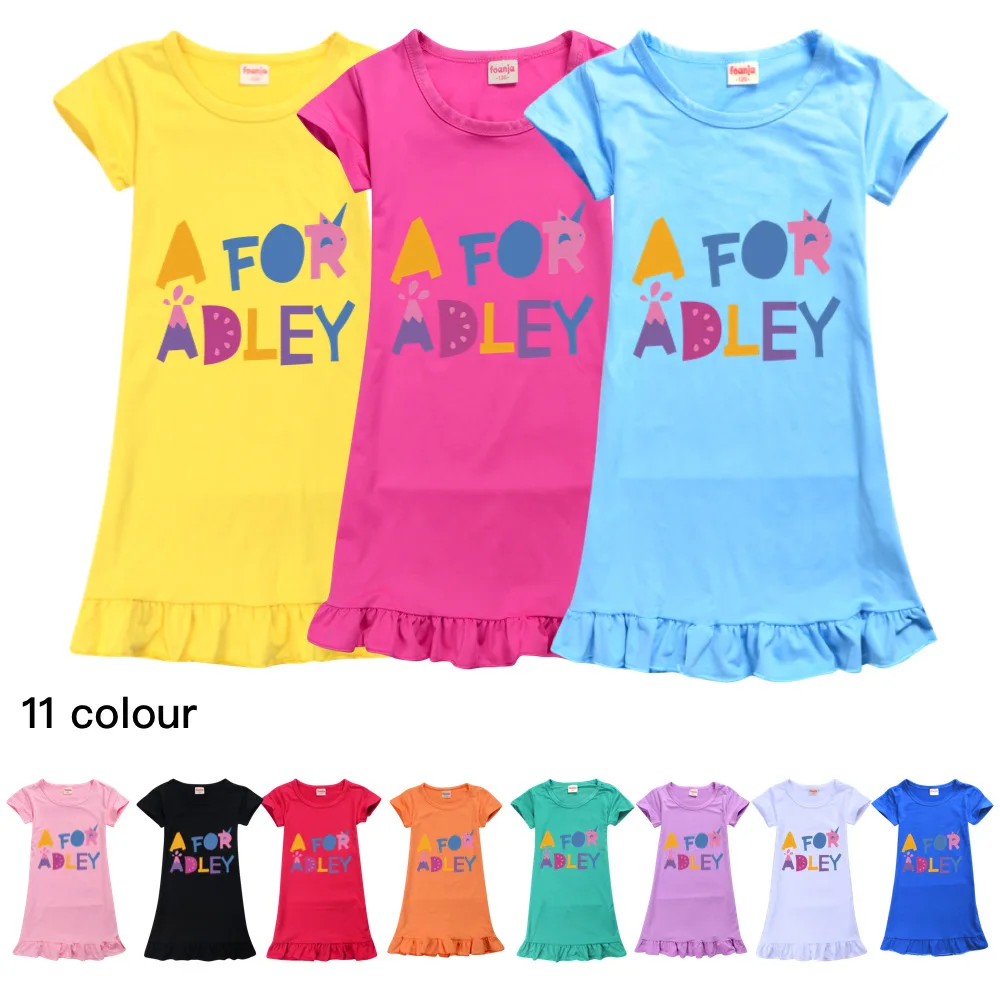 A FOR ADLEY Dress Girls Nightdress Clothes Cartoon Pajamas Children's Clothing Short-sleeved Pajamas Dress Kids Family Wear
A FOR ADLEY Dress Girls Nightdress Clothes Cartoon Pajamas Children's Clothing Short-sleeved Pajamas Dress Kids Family Wear