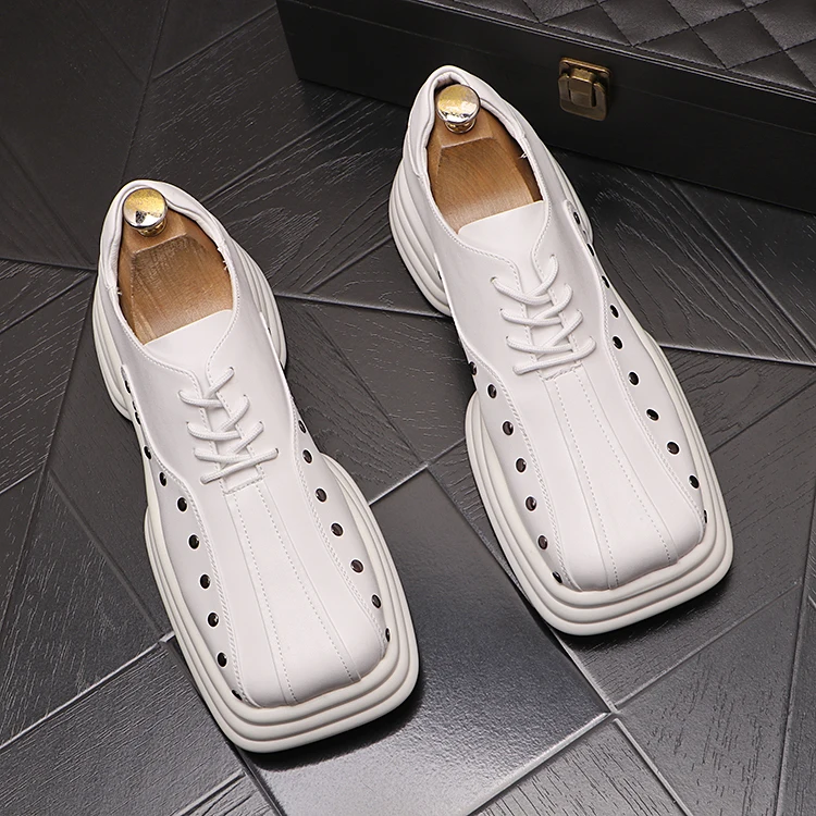 2022 Autumn New Men Korean Streetwear Fashion Casual Leather Shoes Office Man Thick Sole Trend Chic Wedding Dress Shoes
2022 Autumn New Men Korean Streetwear Fashion Casual Leather Shoes Office Man Thick Sole Trend Chic Wedding Dress Shoes