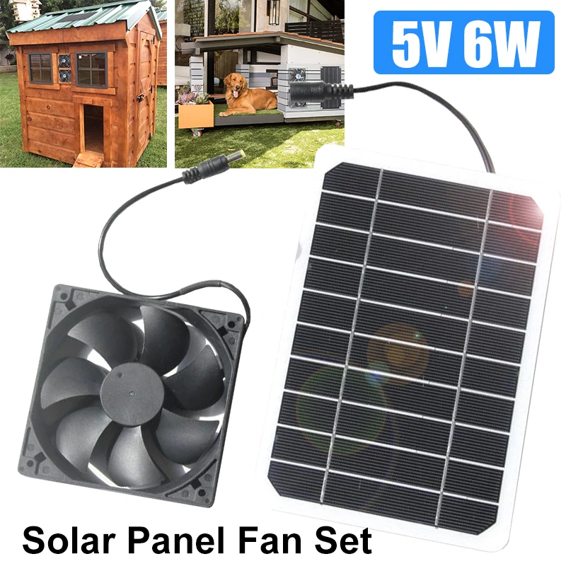 Solar Powered Fan Set 5V 6W Solar Panel Plate DIY Outdoor Fan Set for Summer Greenhouse Dog Pet Home 1/2/4PCS for Dropshipping
Solar Powered Fan Set 5V 6W Solar Panel Plate DIY Outdoor Fan Set for Summer Greenhouse Dog Pet Home 1/2/4PCS for Dropshipping