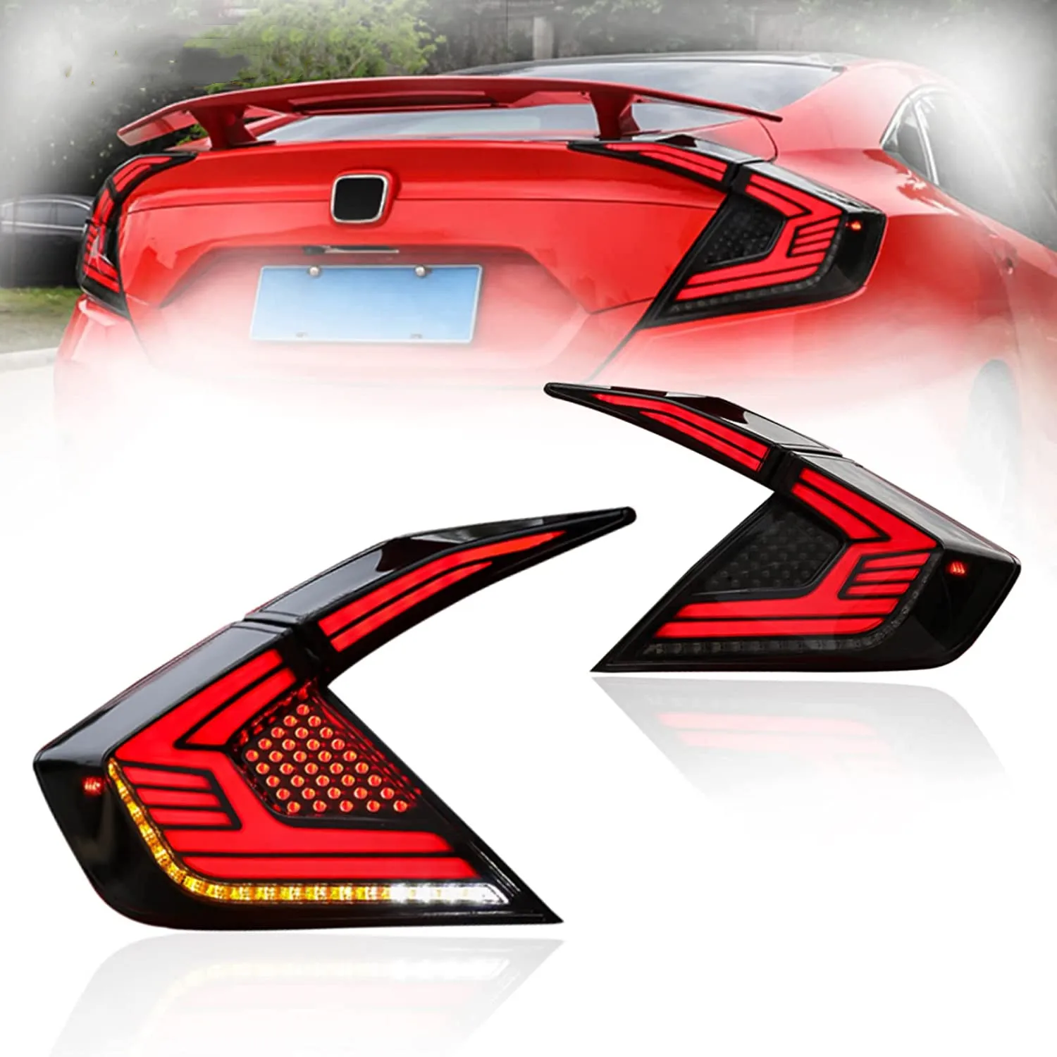 LED Tail Light for Honda Civic Sedan 10th 2016-2021 Dynamic Sequential Turn Signal DRL Start Animation Dynamic Rear Light Assemb
LED Tail Light for Honda Civic Sedan 10th 2016-2021 Dynamic Sequential Turn Signal DRL Start Animation Dynamic Rear Light Assemb