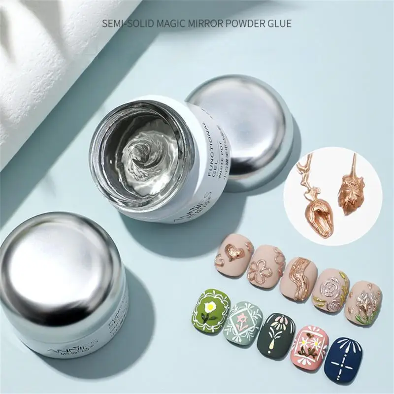 Canned Mirror Powder 3D Semi Solid Modeling Adhesive Non Flowing Phototherapy Adhesive Nail Enhancement Nail Decoration
Canned Mirror Powder 3D Semi Solid Modeling Adhesive Non Flowing Phototherapy Adhesive Nail Enhancement Nail Decoration