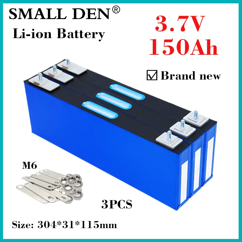 3PCS NEW 3.7V 150Ah Li-ion battery pack High power 12v 24v DIY Electric car RV golf cart Solar light Rechargeable cells Tax Free
3PCS NEW 3.7V 150Ah Li-ion battery pack High power 12v 24v DIY Electric car RV golf cart Solar light Rechargeable cells Tax Free