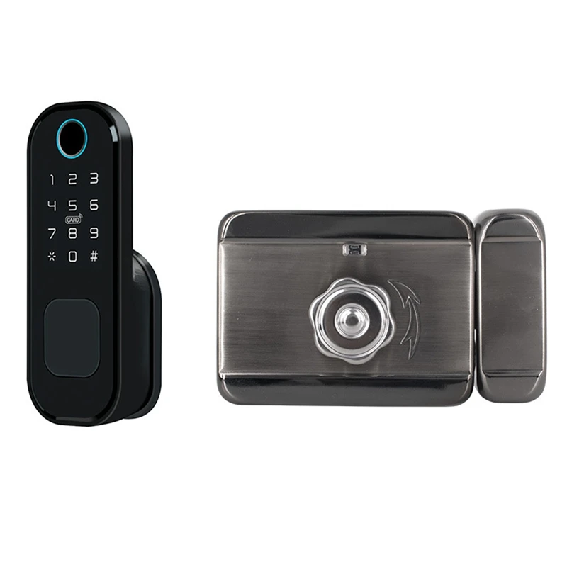 Tuya Smart Lock Waterproof Wifi Fingerprint Rim Lock Smart Card Digital Code Electronic Door Lock For Home
Tuya Smart Lock Waterproof Wifi Fingerprint Rim Lock Smart Card Digital Code Electronic Door Lock For Home