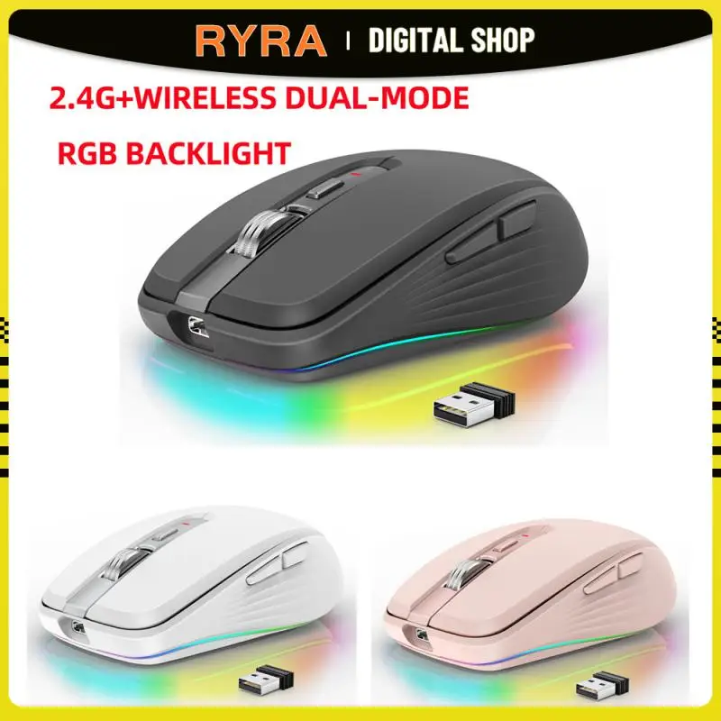 RYRA Bluetooth Wireless Mouse Dual Mode Type-C Rechargeable RGB Mouse Silent Ergonomic Mouse With Backlight For Laptop PC Ipad
RYRA Bluetooth Wireless Mouse Dual Mode Type-C Rechargeable RGB Mouse Silent Ergonomic Mouse With Backlight For Laptop PC Ipad