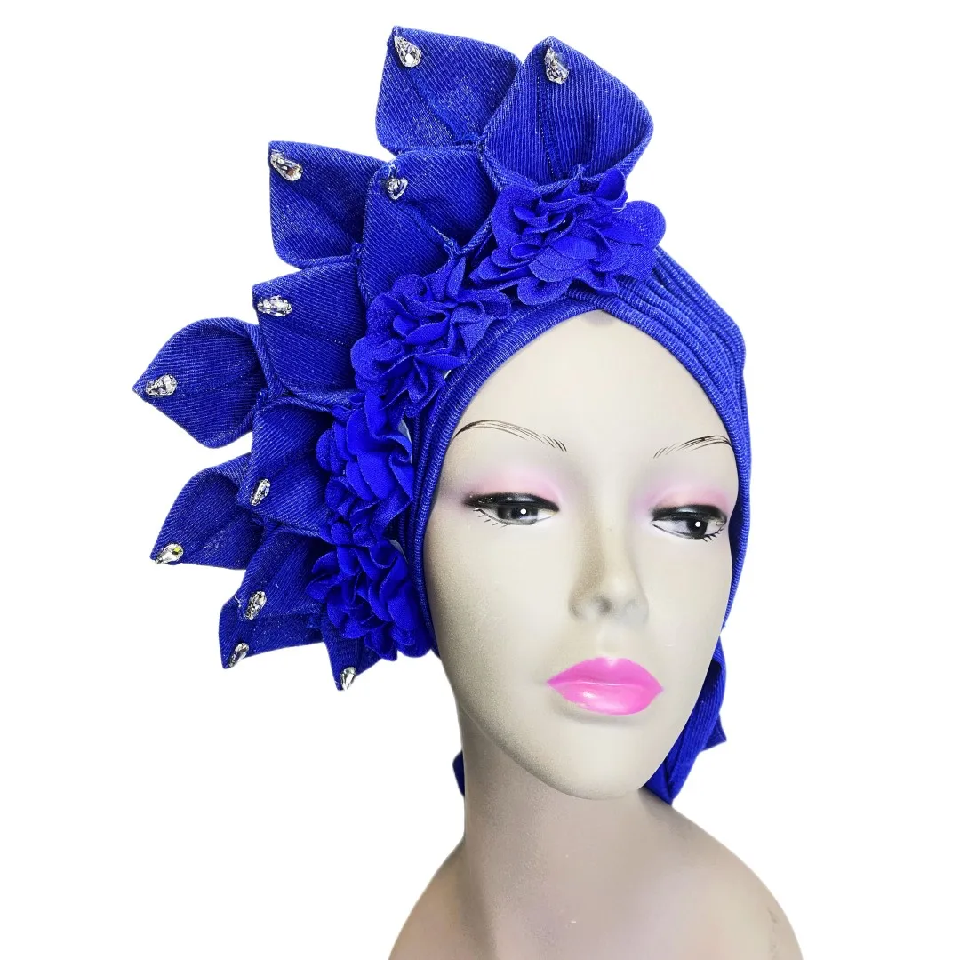African Hijab Caps with Flowers Already Made Auto Aso Oke Gele Headtie Muslim Turban Head Wrap Ladies Hat Auto Cap for Party
African Hijab Caps with Flowers Already Made Auto Aso Oke Gele Headtie Muslim Turban Head Wrap Ladies Hat Auto Cap for Party