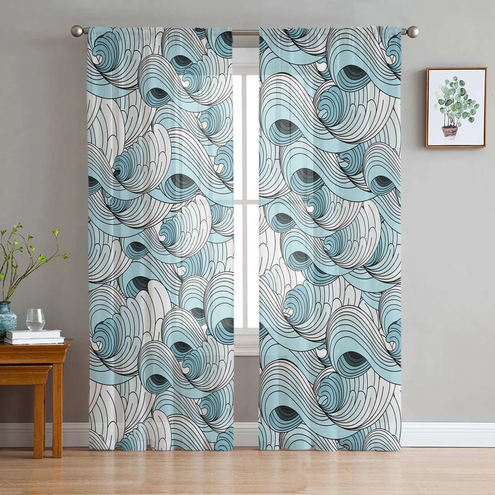 Японские бриллиантовые прозрачные шторы из синего тюля для гостиной, бриллиантовые оконные драпировки для спальни 
Японские бриллиантовые прозрачные шторы из синего тюля для гостиной, бриллиантовые оконные драпировки для спальни